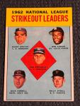 1963 Topps N.L. Strikeout Leaders #9 Card