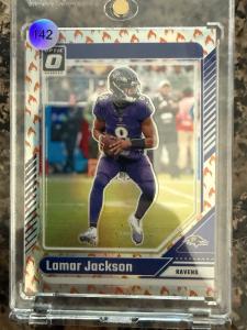 2024 Donruss Optic Lamar Jackson Fire Emoji SSP