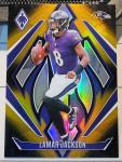 2024 Panini Phoenix Lamar Jackson #102 Gold Fade