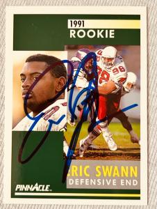 Eric Swann Signed 1991 Pinnacle Rookie Card