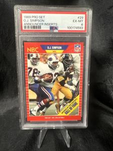 O.J. Simpson 1989 Pro Set Football Card #29