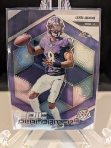 2025 Panini Mosaic Lamar Jackson Epic Performers Card