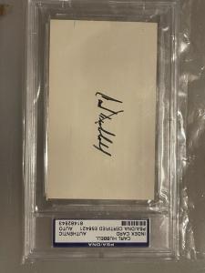 Carl Hubbell Autographed PSA/DNA Cut Card