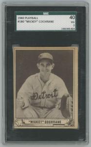 Mickey Cochrane 1940 Play Ball Detroit Tigers Card