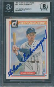 1983 Donruss Charlie Gehringer Signed Card