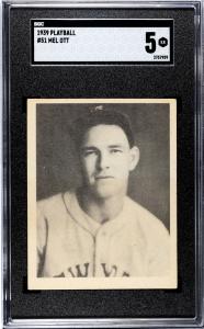 1939 Playball Mel Ott Card #51 SGC 5