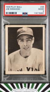 1939 Play Ball Joe DiMaggio Card PSA 2