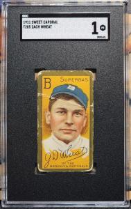 Zack Wheat 1911 T205 Gold Border Baseball Card