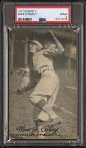 1921 Exhibits Max G. Carey Card PSA 2