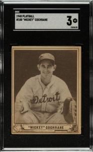 1940 R335 Play Ball Mickey Cochrane Card