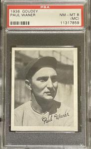 1936 Goudey Paul Waner #24 PSA 8 Card