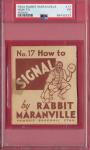 Rabbit Maranville 1936 Hall of Fame Card PSA 1