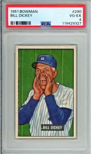 1951 Bowman Bill Dickey Yankees HOF Baseball Card