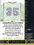 Frankie Frisch 2024 Leaf Game Used Jersey Card