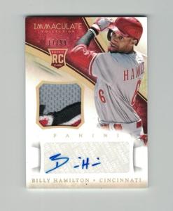 Billy Hamilton 2014 Panini Immaculate Gold Auto RC