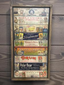 Tobacco Cards Wood Baseball Set Sign Ty Cobb