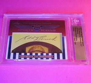 2010 Leaf Edd Roush Autograph #d/21 HOF Card