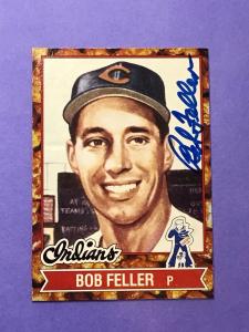 1982 Topps Bob Feller Signed Baseball Card