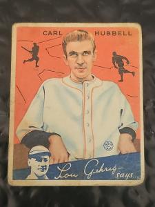 Carl Hubbell 1934 Goudey Baseball Card #12
