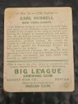 Carl Hubbell 1934 Goudey Baseball Card #12