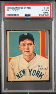 1936 Diamond Stars Bill Dickey PSA 4 Card