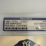 1980 Joe DiMaggio Auto Perez-Steele #75 Card