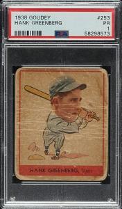 1938 Goudey Hank Greenberg Tigers HOF Card