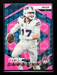 Josh Allen 2025 Panini Mosaic Pink Buffalo Bills Card