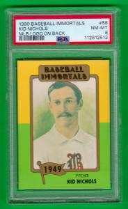 1980 Kid Nichols Baseball Card PSA 8