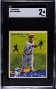 1934 Goudey Dizzy Dean #6 Baseball Card
