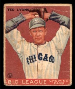 1933 Goudey Baseball Card #7 Ted Lyons