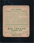 1933 Goudey Joe Cronin #189 Baseball Card