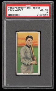 1909-11 T206 Zack Wheat Piedmont PSA 4 Card