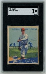 1934 Goudey Lefty Grove Red Sox Card HOF
