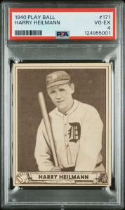 Harry Heilmann 1940 Play Ball PSA 4 Card