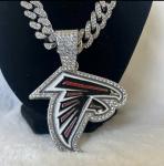 Atlanta Falcons 24” Silver Chain Necklace