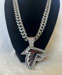 Atlanta Falcons 24” Silver Chain Necklace