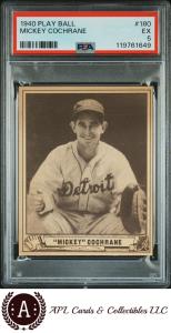 1940 Play Ball Mickey Cochrane Card PSA 5
