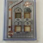 Lou Gehrig Babe Ruth Mickey Mantle Quad Relic