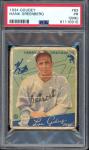 1934 Goudey Hank Greenberg Rookie Baseball Card