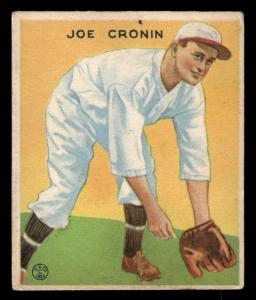 1933 Goudey Joe Cronin Baseball Card #109