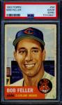 1953 Topps Bob Feller #54 Cleveland Indians Card
