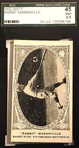 1922 W573 Rabbit Maranville - SGC 3.5 HOF