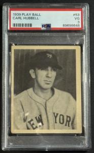 1939 Play Ball Carl Hubbell #53 NY Giants HOF