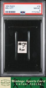 1952 Mel Ott #76 PSA 8 Sports Card