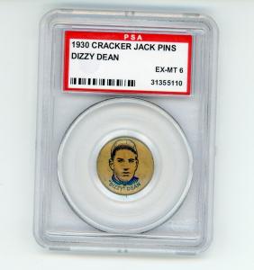 1930 Cracker Jack Dizzy Dean Baseball Pin Button