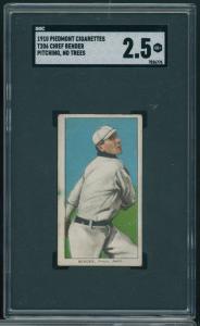 1909-11 T206 Chief Bender Piedmont Baseball Card