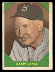 Dazzy Vance 1960 Fleer Baseball Greats Card #51