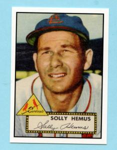 1952 Topps Reprint #196 Solly Hemus Card