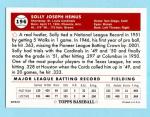 1952 Topps Reprint #196 Solly Hemus Card